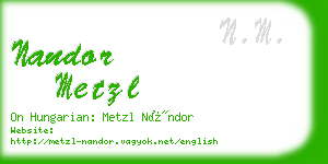 nandor metzl business card